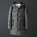 Mens Winter Mid Long Hooded Padded Jacket Parka Mens Winter Mid Long Hooded Padded Jacket Parka