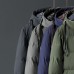 Mens Winter Mid Long Hooded Padded Jacket Parka Mens Winter Mid Long Hooded Padded Jacket Parka