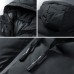 Mens Winter Mid Long Hooded Padded Jacket Parka Mens Winter Mid Long Hooded Padded Jacket Parka