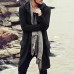 Fashion Mid Long Solid Color Hoodie Drawstring Cardigans For Men Fashion Mid Long Solid Color Hoodie Drawstring Cardigans For Men