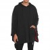 Mens Fashion Bat Style Casual Hooded Cloak Solid Color Pockets Cardigans Mens Fashion Bat Style Casual Hooded Cloak Solid Color Pockets Cardigans