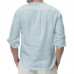 Mens Cotton Button Neck Casual Long Sleeve Slim Fit Shirt Tee Tops Mens Cotton Button Neck Casual Long Sleeve Slim Fit Shirt Tee Tops