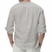 Mens Cotton Button Neck Casual Long Sleeve Slim Fit Shirt Tee Tops Mens Cotton Button Neck Casual Long Sleeve Slim Fit Shirt Tee Tops