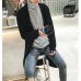 Men Comfy Mid-Length Knit Loose Breathable Pockets Solid Color Cardigans Men Comfy Mid-Length Knit Loose Breathable Pockets Solid Color Cardigans