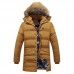 Mens Winter Mid Length Thickened Buttons Solid Color Warm Padded Jacket Mens Winter Mid Length Thickened Buttons Solid Color Warm Padded Jacket