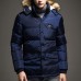 Mens Winter Mid Length Thickened Buttons Solid Color Warm Padded Jacket Mens Winter Mid Length Thickened Buttons Solid Color Warm Padded Jacket