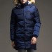Mens Winter Mid Length Thickened Buttons Solid Color Warm Padded Jacket Mens Winter Mid Length Thickened Buttons Solid Color Warm Padded Jacket