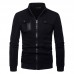 Mens Casual Multifunction Pockets Zipper Thick Stitching Top Long Sleeve Solid Color Coats Mens Casual Multifunction Pockets Zipper Thick Stitching Top Long Sleeve Solid Color Coats