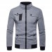 Mens Casual Multifunction Pockets Zipper Thick Stitching Top Long Sleeve Solid Color Coats Mens Casual Multifunction Pockets Zipper Thick Stitching Top Long Sleeve Solid Color Coats