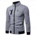 Mens Casual Multifunction Pockets Zipper Thick Stitching Top Long Sleeve Solid Color Coats Mens Casual Multifunction Pockets Zipper Thick Stitching Top Long Sleeve Solid Color Coats