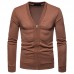 Mens Brief Breathable V Neck Zipper Long Sleeve Slim Cardigans Casual Coats Mens Brief Breathable V Neck Zipper Long Sleeve Slim Cardigans Casual Coats