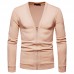 Mens Brief Breathable V Neck Zipper Long Sleeve Slim Cardigans Casual Coats Mens Brief Breathable V Neck Zipper Long Sleeve Slim Cardigans Casual Coats