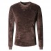Mens Casual Comfy Fleece Round Neck Solid Color Long Sleeve Pullovers Sweaters Mens Casual Comfy Fleece Round Neck Solid Color Long Sleeve Pullovers Sweaters