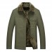 Mens Plus Size Lapel Collar Fleece Warm Chest Pocket Winter Jacket Mens Plus Size Lapel Collar Fleece Warm Chest Pocket Winter Jacket