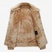 Mens Plus Size Lapel Collar Fleece Warm Chest Pocket Winter Jacket Mens Plus Size Lapel Collar Fleece Warm Chest Pocket Winter Jacket