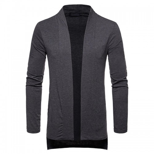 Men's Mid-Long Solid Color Comfortable Cardigans for Men Men's Mid-Long Solid Color Comfortable Cardigans for Men