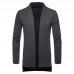 Men's Mid-Long Solid Color Comfortable Cardigans for Men Men's Mid-Long Solid Color Comfortable Cardigans for Men