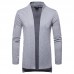 Men's Mid-Long Solid Color Comfortable Cardigans for Men Men's Mid-Long Solid Color Comfortable Cardigans for Men
