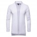 Men's Mid-Long Solid Color Comfortable Cardigans for Men Men's Mid-Long Solid Color Comfortable Cardigans for Men