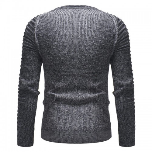 Mens Stitching Color Pullovers Tops Wrinkle O-Neck Collar Sweaters Mens Stitching Color Pullovers Tops Wrinkle O-Neck Collar Sweaters