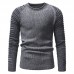 Mens Stitching Color Pullovers Tops Wrinkle O-Neck Collar Sweaters Mens Stitching Color Pullovers Tops Wrinkle O-Neck Collar Sweaters