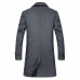 Mens Mid Long Slim Woolen Overcoat Thick Warm Double-breasted Stylish Trench Coat Mens Mid Long Slim Woolen Overcoat Thick Warm Double-breasted Stylish Trench Coat