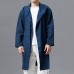 Men's Vintage Casual Cotton Linen Hooded Collar Long Sleeve Sweater Cardigans Men's Vintage Casual Cotton Linen Hooded Collar Long Sleeve Sweater Cardigans