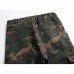 Mens Casual Camo Elastic Waist Zip Fly Ripped Skinny Cargo Jeans Mens Casual Camo Elastic Waist Zip Fly Ripped Skinny Cargo Jeans