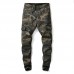 Mens Casual Camo Elastic Waist Zip Fly Ripped Skinny Cargo Jeans Mens Casual Camo Elastic Waist Zip Fly Ripped Skinny Cargo Jeans