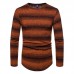 Men's Stripe Gradient Style Knit Breathable O-Neck Warm Sweaters Pullovers Men's Stripe Gradient Style Knit Breathable O-Neck Warm Sweaters Pullovers
