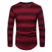 Men's Stripe Gradient Style Knit Breathable O-Neck Warm Sweaters Pullovers Men's Stripe Gradient Style Knit Breathable O-Neck Warm Sweaters Pullovers