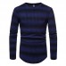 Men's Stripe Gradient Style Knit Breathable O-Neck Warm Sweaters Pullovers Men's Stripe Gradient Style Knit Breathable O-Neck Warm Sweaters Pullovers