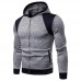 Mens Casual Stitching Slim Sweatshirts Zipper Up Hooded Cotton Hoodies Cardigans Coats Mens Casual Stitching Slim Sweatshirts Zipper Up Hooded Cotton Hoodies Cardigans Coats
