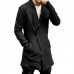 Men's Casual Black Long Fit Thick Warm Cardigans Fashion Mid Long Coats Men's Casual Black Long Fit Thick Warm Cardigans Fashion Mid Long Coats