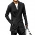 Men's Casual Black Long Fit Thick Warm Cardigans Fashion Mid Long Coats Men's Casual Black Long Fit Thick Warm Cardigans Fashion Mid Long Coats