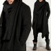 Men's Draping Stylish Irregular Hem Shawl Collar Cardigans Mid Long Cloak Casual Coats Men's Draping Stylish Irregular Hem Shawl Collar Cardigans Mid Long Cloak Casual Coats