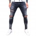 Mens Street Style Zipper Skinny Ripped Cotton Slim Washed Jeans Mens Street Style Zipper Skinny Ripped Cotton Slim Washed Jeans