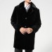 Mens Faux Fur Collar Winter Warm Fit Jacket Casual Mid Long Coats Mens Faux Fur Collar Winter Warm Fit Jacket Casual Mid Long Coats