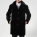 Mens Faux Fur Collar Winter Warm Fit Jacket Casual Mid Long Coats Mens Faux Fur Collar Winter Warm Fit Jacket Casual Mid Long Coats