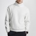 Autumn Winter Fleece High Collar Fashion Solid Color Long Sleeve T-shirts for Men Autumn Winter Fleece High Collar Fashion Solid Color Long Sleeve T-shirts for Men