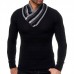 Men's Fashion Long Sleeve Turtleneck Knit Buttons Thick Cardigan Casual Sweaters Men's Fashion Long Sleeve Turtleneck Knit Buttons Thick Cardigan Casual Sweaters