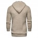 Casual Winter Solid Color Braided Knitted Thick Warm Hooded Cardigans for Men Casual Winter Solid Color Braided Knitted Thick Warm Hooded Cardigans for Men