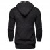Casual Winter Solid Color Braided Knitted Thick Warm Hooded Cardigans for Men Casual Winter Solid Color Braided Knitted Thick Warm Hooded Cardigans for Men