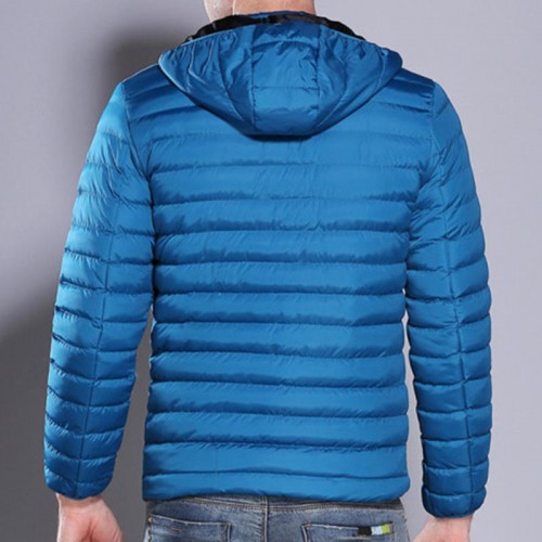 Mens Casual Cotton Down Padded Jacket Hooded Solid Color Coats Mens Casual Cotton Down Padded Jacket Hooded Solid Color Coats