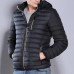 Mens Casual Cotton Down Padded Jacket Hooded Solid Color Coats Mens Casual Cotton Down Padded Jacket Hooded Solid Color Coats
