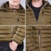 Mens Casual Cotton Down Padded Jacket Hooded Solid Color Coats Mens Casual Cotton Down Padded Jacket Hooded Solid Color Coats