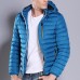 Mens Casual Cotton Down Padded Jacket Hooded Solid Color Coats Mens Casual Cotton Down Padded Jacket Hooded Solid Color Coats