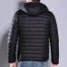 Mens Casual Cotton Down Padded Jacket Hooded Solid Color Coats Mens Casual Cotton Down Padded Jacket Hooded Solid Color Coats