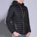 Mens Casual Cotton Down Padded Jacket Hooded Solid Color Coats Mens Casual Cotton Down Padded Jacket Hooded Solid Color Coats