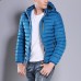 Mens Casual Cotton Down Padded Jacket Hooded Solid Color Coats Mens Casual Cotton Down Padded Jacket Hooded Solid Color Coats